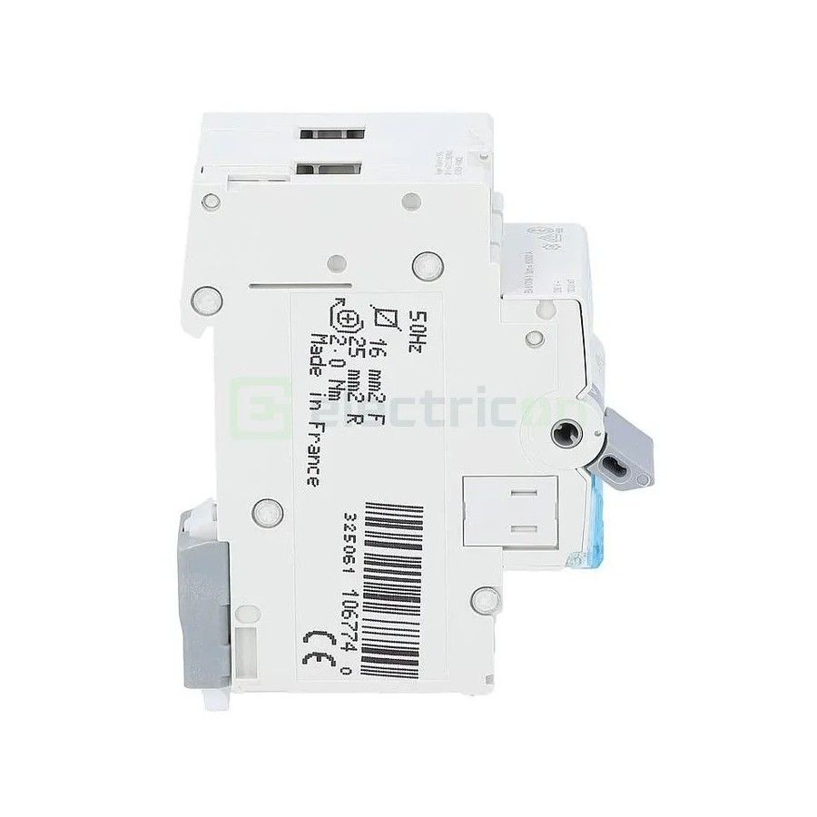 RCBO - Siguranță automată - Disjunctor cu protecție diferențială - tip A curba B 16A 10mA 6kA !P+N 2M - Hager ADA516D
