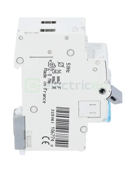 RCBO - Siguranță automată - Disjunctor cu protecție diferențială - tip A curba B 16A 10mA 6kA !P+N 2M - Hager ADA516D