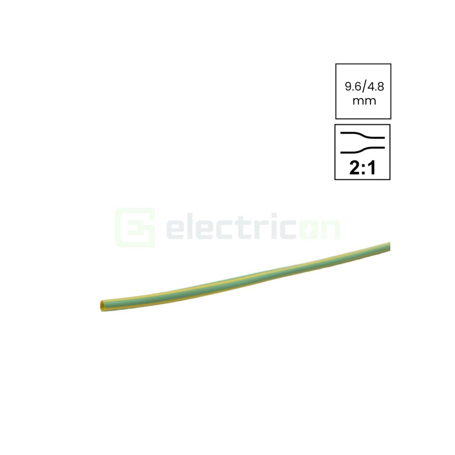 Tub termocontractabil Tracon 9,5/4,8 mm – 1 m