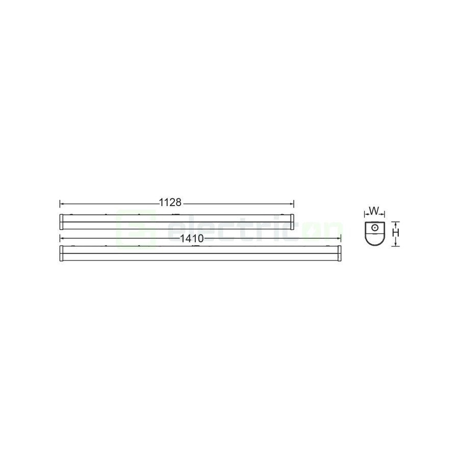 Corp de iluminat liniar - Solo ECO 19-28-38W 1200mm IP20 - Schrack LIVI0010