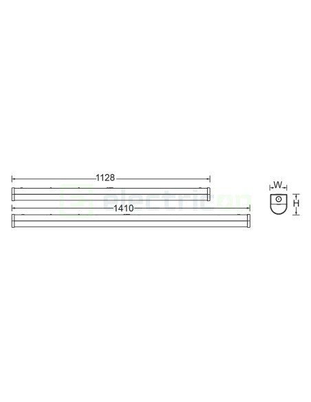 Corp de iluminat liniar - Solo ECO 19-28-38W 1200mm IP20 - Schrack LIVI0010