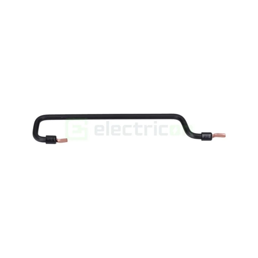 Busbar - Punte alimentare - 1P monofazat distanță între șine DIN 150mm conexiune pin/fază negru - Hager KC150