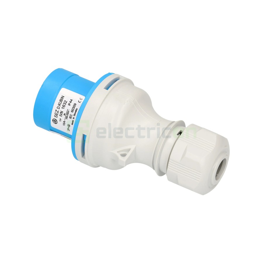 Fișă industrială - CEE 3 poli (2P+E) - mobil - 16A, IP44 - SEZ DK a.s. SEZ1001064100