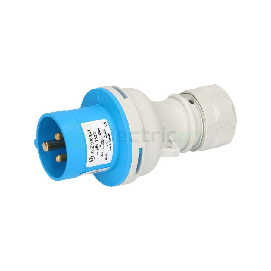 Fișă industrială - CEE 3 poli (2P+E) - mobil - 16A, IP44 - SEZ DK a.s. SEZ1001064100