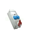 Tablou organizare șantier echipat monofazat - 1xCEE 5P 16A 400V 2x Schuko 16A 230A IP54  - SEZ DK as. 10011247.HU
