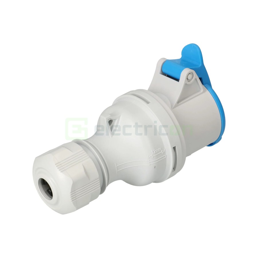 Fișă industrială - CEE 3 poli (2P+E) - mobil - 16A 230V - exterior - IP44 - SEZ DK as. IVN 1632 10010636.00