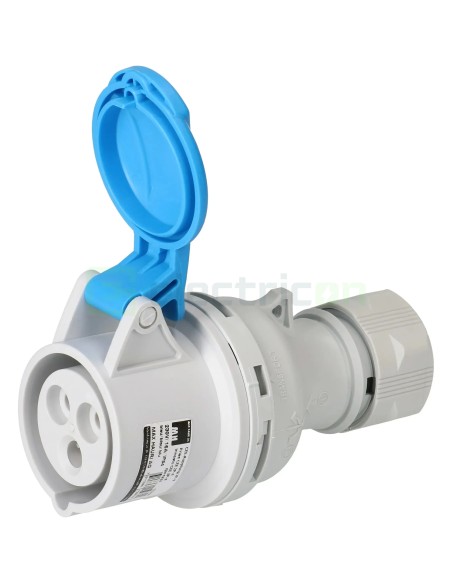 Fișă industrială - CEE 3 poli (2P+E) - mobil - 16A 230V - exterior - IP44 - SEZ DK as. IVN 1632 10010636.00