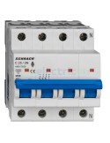 MCB - Siguranță automată - disjunctor - curba C 25A 10kA 3P+N 4M - Schrack AM017825