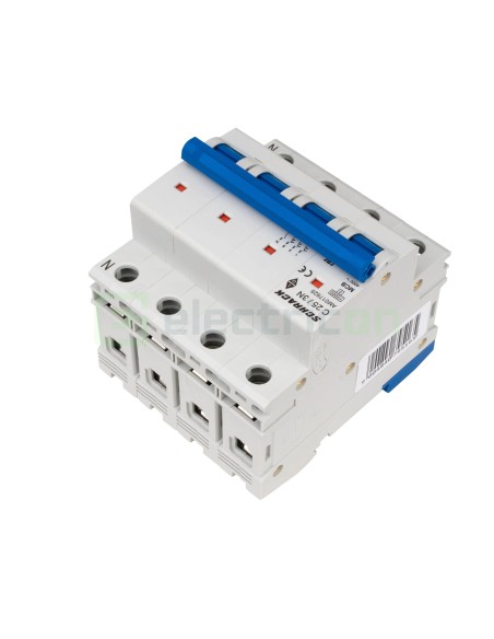 MCB - Siguranță automată - disjunctor - curba C 25A 10kA 3P+N 4M - Schrack AM017825