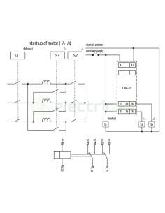 Releu de timp - temporizare - multifuncțional 12-240VAC/DC 10 funcții 1ND 16A CRM-2T UNI - ETI 002470013 2