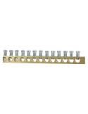 Bară terminală de împământare neizolată 142 conexiuni, șuruburi M5, profil 8x10 mm - Stilo STI1166