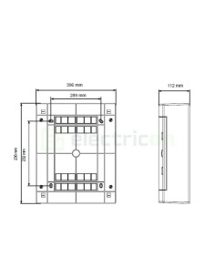Tablou electric ABS - siguranțe - 54M (3x18) aparent ușă albă ECT 3x18PO - ETI 001101041 2