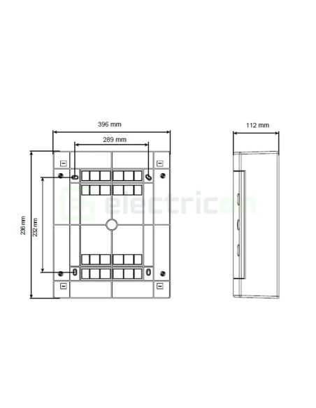 Tablou electric ABS - siguranțe - 54M (3x18) aparent ușă albă ECT 3x18PO - ETI 001101041