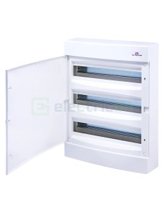 Tablou electric ABS - siguranțe - 54M (3x18) aparent ușă albă ECT 3x18PO - ETI 001101041