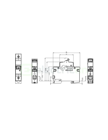 MCB - Siguranță automată - disjunctor - curba B 20A 10kA 2P 2M ETIMAT P10 - ETI 001901211