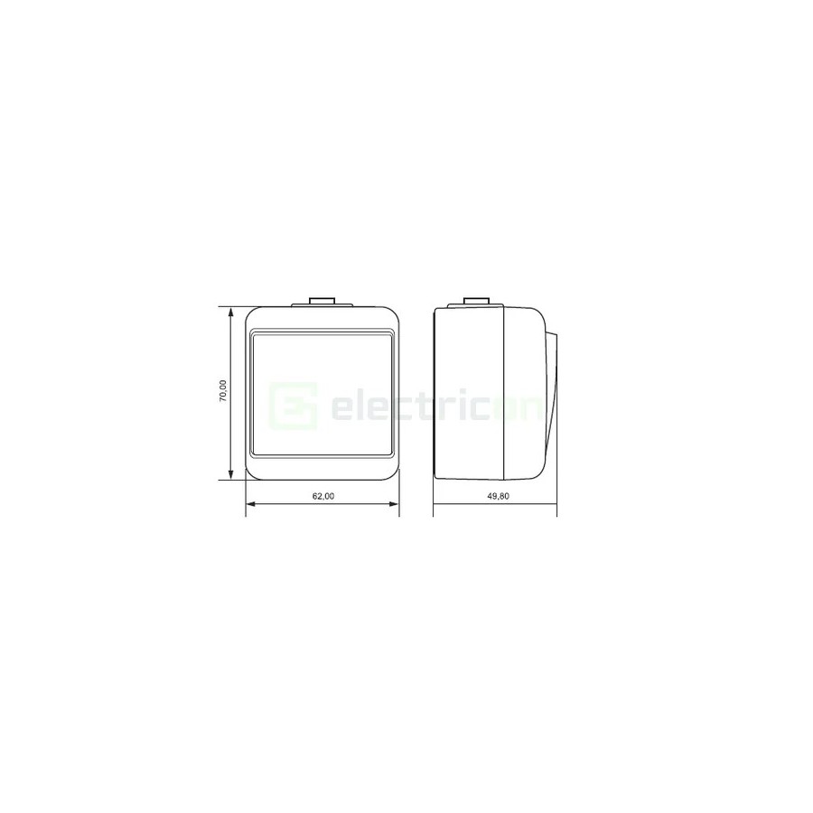 Întrerupător simplu cu LED - VHE-1L-KR exterior maro IP54 - ETI 004668046