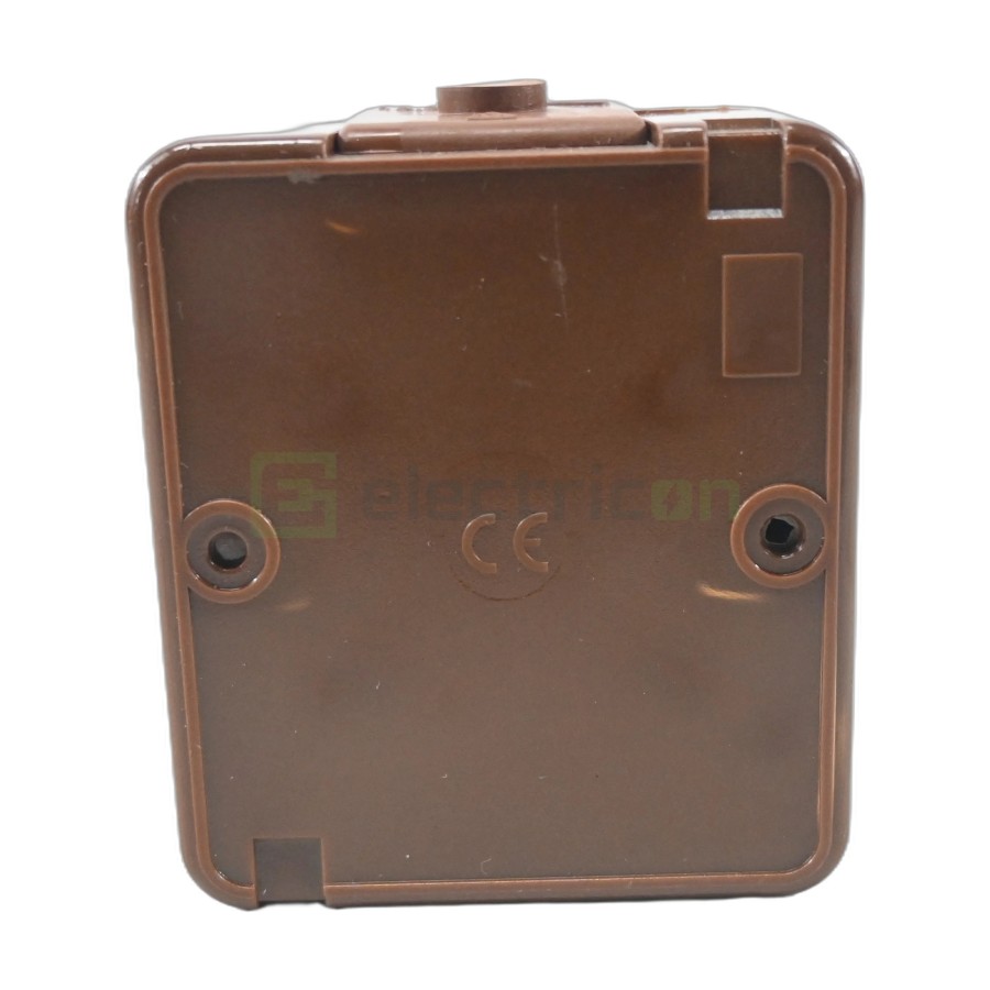 Întrerupător simplu cu LED - VHE-1L-KR exterior maro IP54 - ETI 004668046