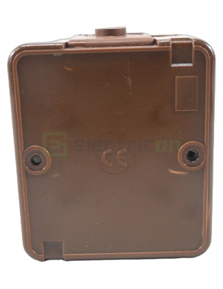 Întrerupător simplu cu LED - VHE-1L-KR exterior maro IP54 - ETI 004668046