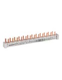 Busbar - Baretă alimentare - 2P monofazat tip pini 12M (12x MCB N+P) 10mm² 100A - Schrack BSA90162