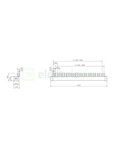 Busbar - Baretă alimentare - 2P monofazat tip furcă 12M (12x MCB N+P) 10mm² 100A - Schrack BSA90162 2
