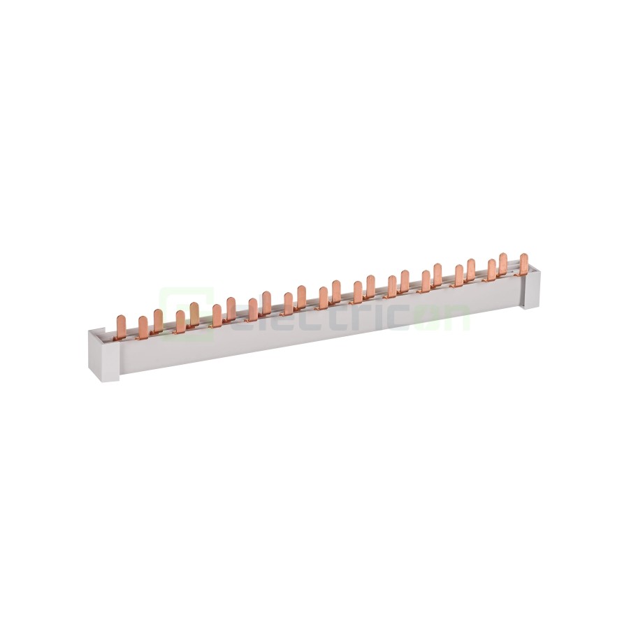 Busbar - Baretă alimentare - 2P monofazat tip furcă 12M (12x MCB N+P) 10mm² 100A - Schrack BSA90162