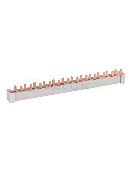 Busbar - Baretă alimentare - 2P monofazat tip furcă 12M (12x MCB N+P) 10mm² 100A - Schrack BSA90162