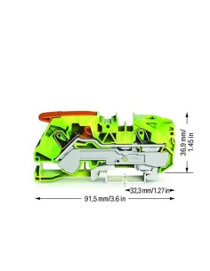Clemă Wago 2116-1207 - PE 16 mm² - împământare 2