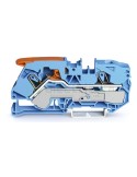 Clemă șir cu pârghie și buton 2 conexiuni max. 16 mm² albastru TopJobs Clamp - Wago 2116-1204