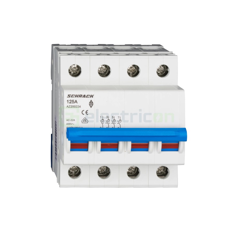 Separator - Comutator - 2 poziții  (0-1) 4P 4M 125A Amparo - Schrack AZ200224
