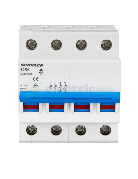 Separator - Comutator - 2 poziții  (0-1) 4P 4M 125A Amparo - Schrack AZ200224
