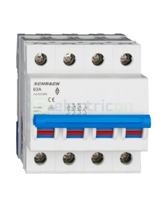 Separator - Comutator - 2 poziții  (0-1) 4P 4M 63A Amparo - Schrack AZ200264