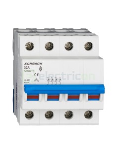Separator - Comutator - 2 poziții  (0-1) 4P 4M 32A Amparo - Schrack AZ200244