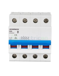Separator - Comutator - 2 poziții  (0-1) 4P 4M 32A Amparo - Schrack AZ200244 2