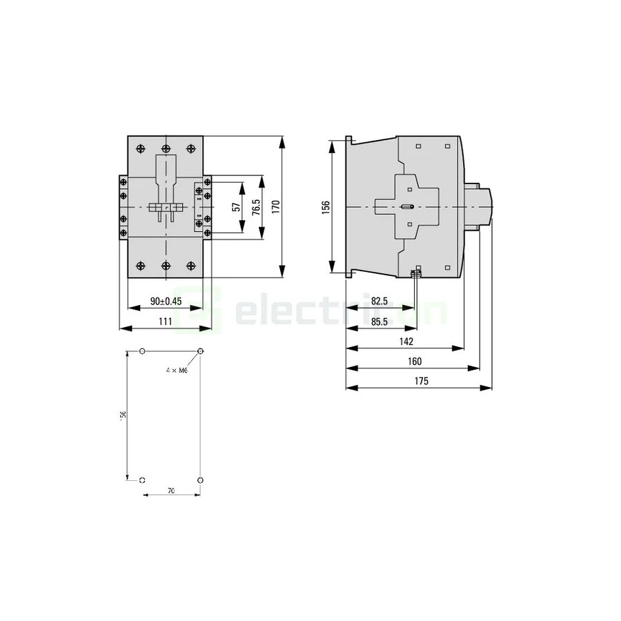 Contactor 3P 115A 3ND 230V ALEA II - Schrack LTD31733
