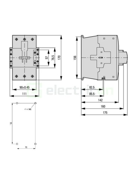 Contactor 3P 115A 3ND 230V ALEA II - Schrack LTD31733