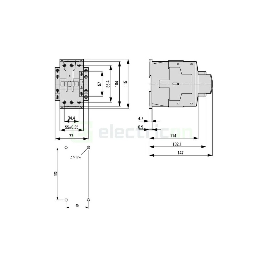 Contactor 3P 65A 3ND 230V ALEA II - Schrack LTD26533