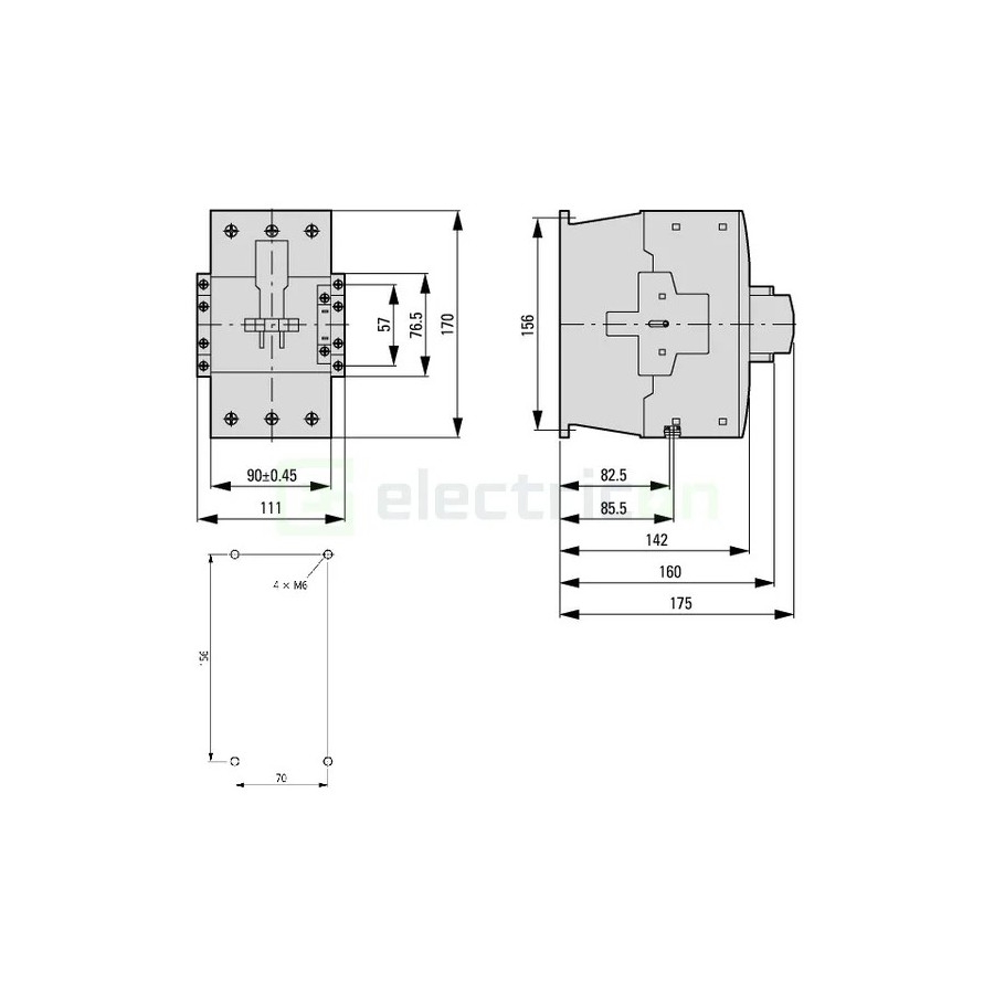 Contactor 3P 115A 3ND 230V ALEA II - Schrack LTD31133