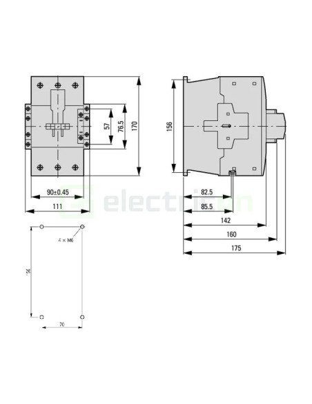 Contactor 3P 115A 3ND 230V ALEA II - Schrack LTD31133