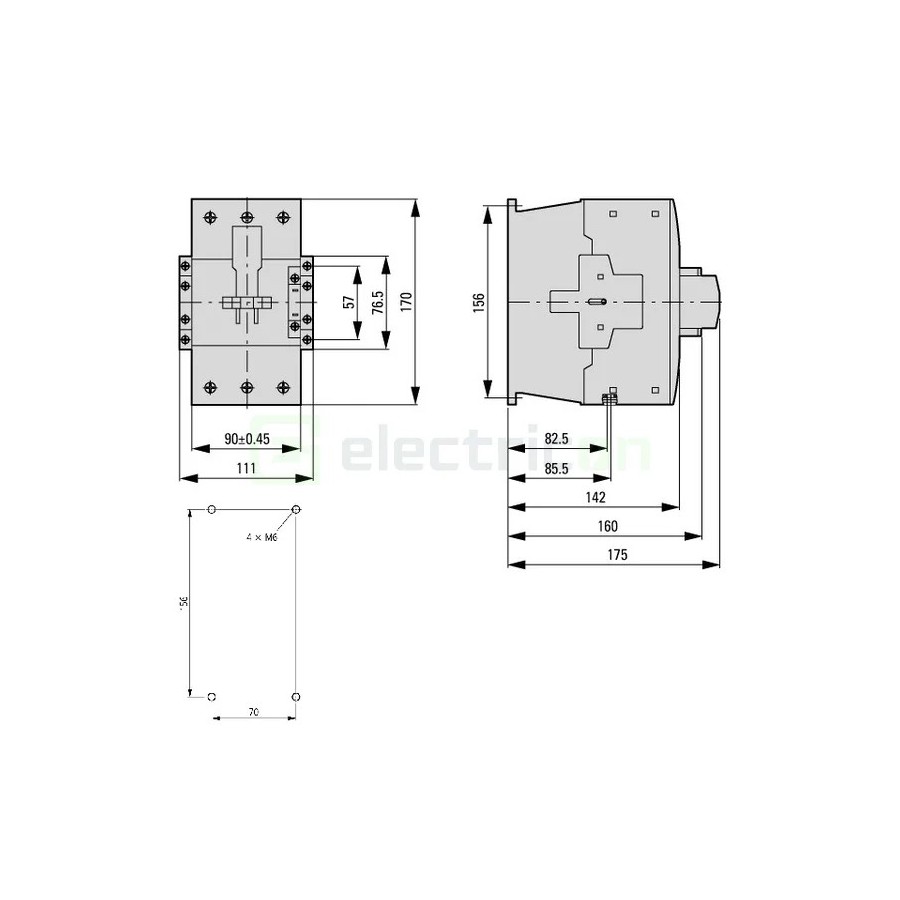 Contactor 3P 95A 3ND 230V ALEA II - Schrack LTD39533