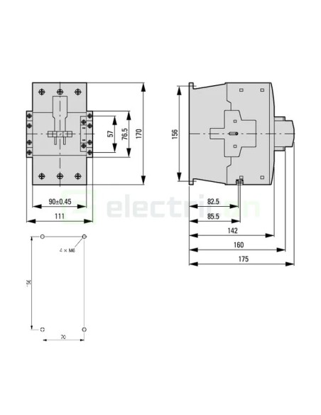 Contactor 3P 95A 3ND 230V ALEA II - Schrack LTD39533