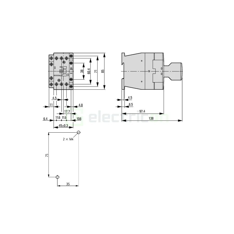 Contactor 3P 32A 1ND 230V ALEA II - Schrack LTD13213
