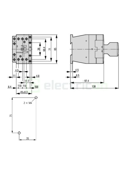 Contactor 3P 32A 1ND 230V ALEA II - Schrack LTD13213