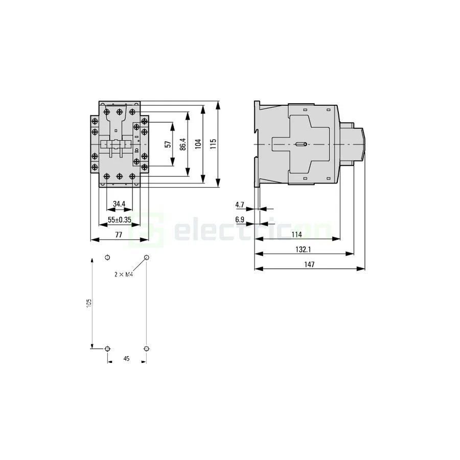 Contactor 3P 72A 3ND 230V ALEA II - Schrack LTD27233