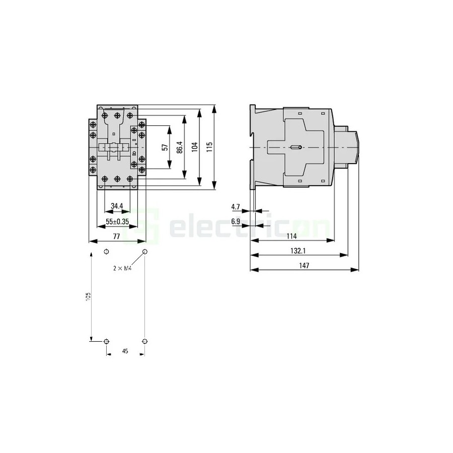 Contactor 3P 50A 3ND 230V ALEA II - Schrack LTD25033