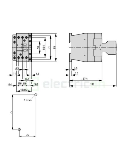 Contactor 3P 25A 3ND 230V ALEA II - Schrack LTD12513