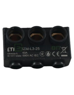 ETI IZM-L3-25, baretă alimentare MPCB 3P, 63A 2