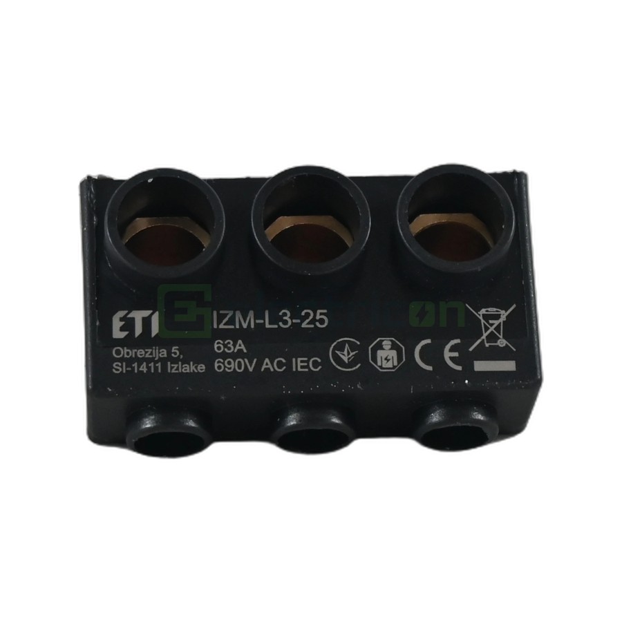 ETI IZM-L3-25, baretă alimentare MPCB 3P, 63A