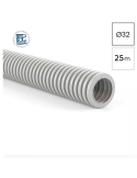 Copex - tub riflat U-PVC - Ø32 mm - 25 metri - 1250N rezistent UV - gri ignifug - Kouvidis - Conflex 2041032