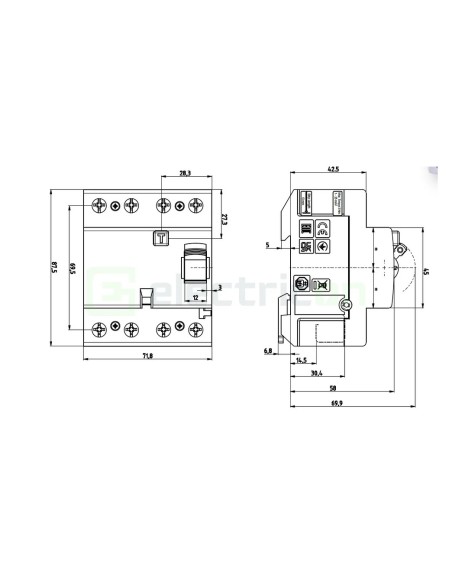 RCCB ETI tip B 63A 30mA - EFI-P4 002061953