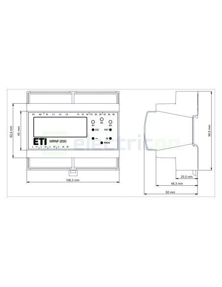 ETI HRNF-200 - releu anti-insularizare 3P+N